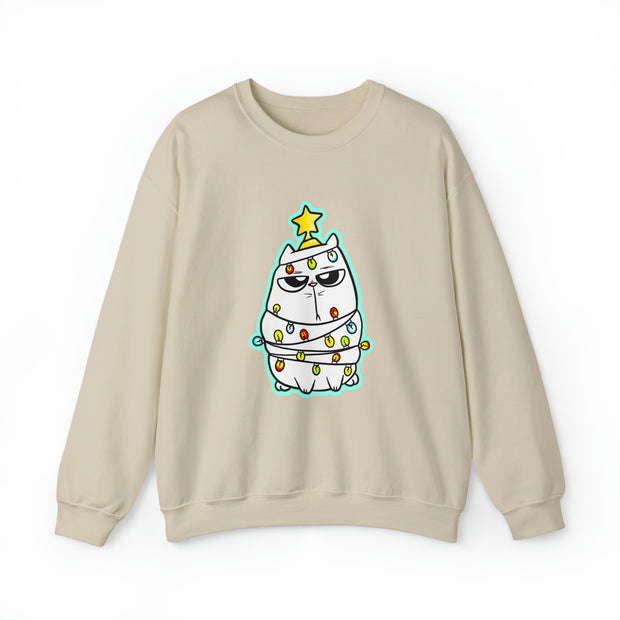 Christmas cat Unisex Heavy Blend™ Crewneck Sweatshirt