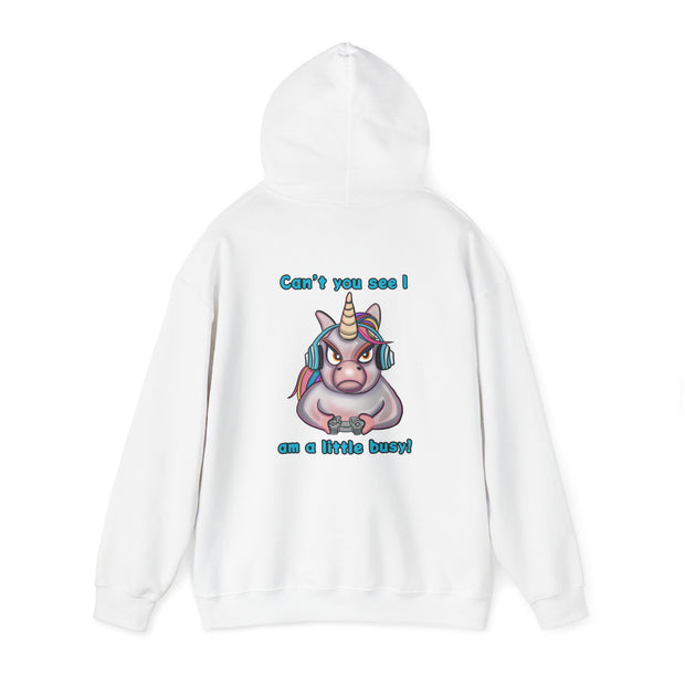 Busy Gaming Unicorn Unisex Heavy Blend™ Hooded Sweatshirt