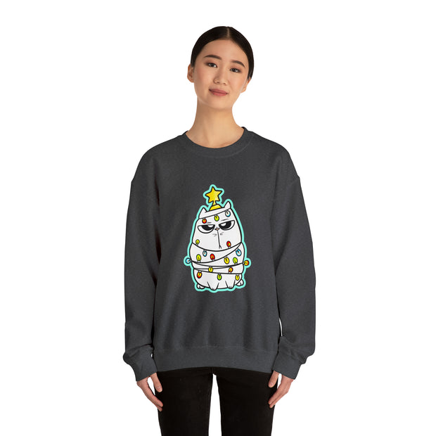 Christmas cat Unisex Heavy Blend™ Crewneck Sweatshirt