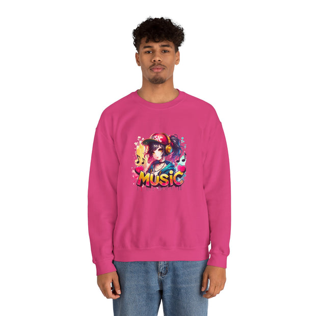 Graffiti Anime Girls Unisex Heavy Blend™ Crewneck Sweatshirt