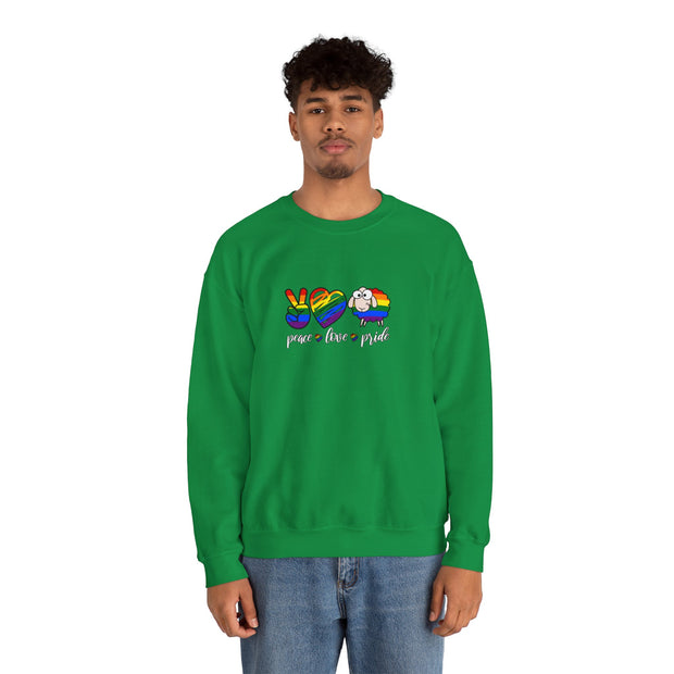 Peace Love Pride Unisex Heavy Blend™ Crewneck Sweatshirt