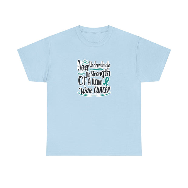 Ovarian Cancer Unisex Heavy Cotton Tee