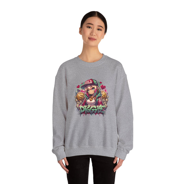 Graffiti Anime Girls Unisex Heavy Blend™ Crewneck Sweatshirt