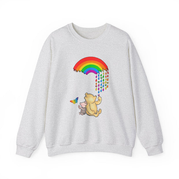 Winnie the Pooh Raining Pride Unisex Heavy Blend™ Crewneck Sweatshirt