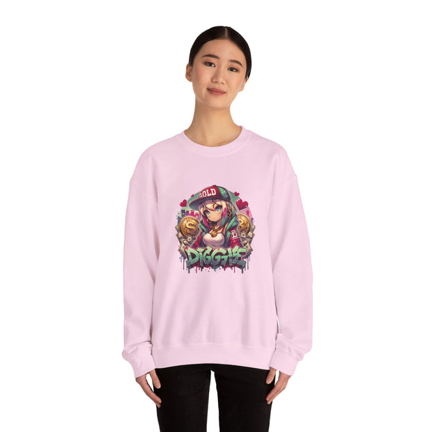 Graffiti Anime Girls Unisex Heavy Blend™ Crewneck Sweatshirt