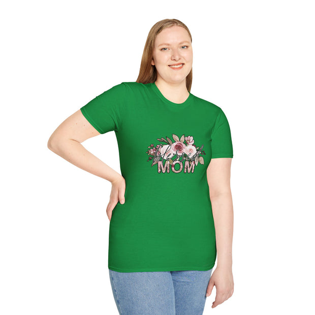 Mom Flowers Unisex Softstyle T-Shirt