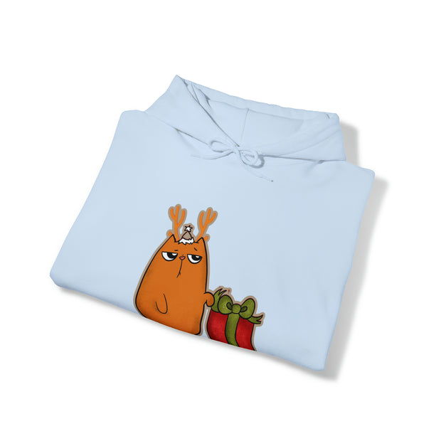 Christmas cat Unisex Heavy Blend™ Hooded Sweatshirt