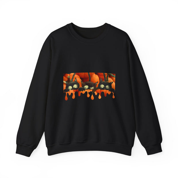 Pumpkin cats Unisex Heavy Blend™ Crewneck Sweatshirt