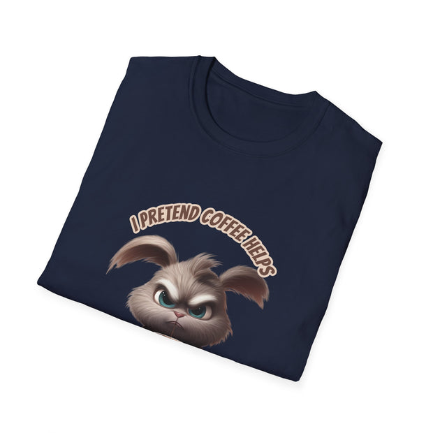 I Pretend that Coffee Helps Unisex Softstyle T-Shirt
