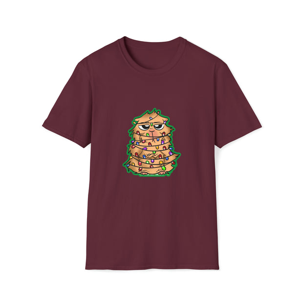 Christmas cat Unisex Softstyle T-Shirt
