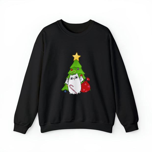 Christmas cat Unisex Heavy Blend™ Crewneck Sweatshirt