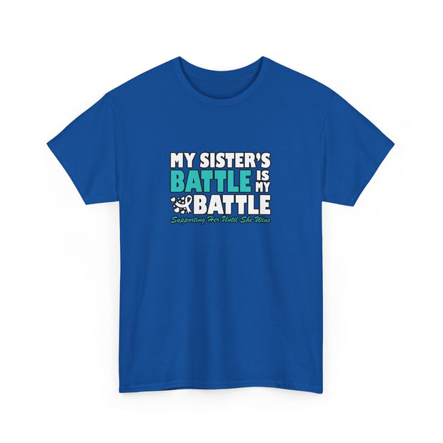 Sister Ovarian Cancer Unisex Heavy Cotton Tee