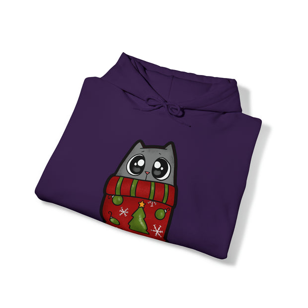 Christmas Cat Unisex Heavy Blend™ Hooded Sweatshirt