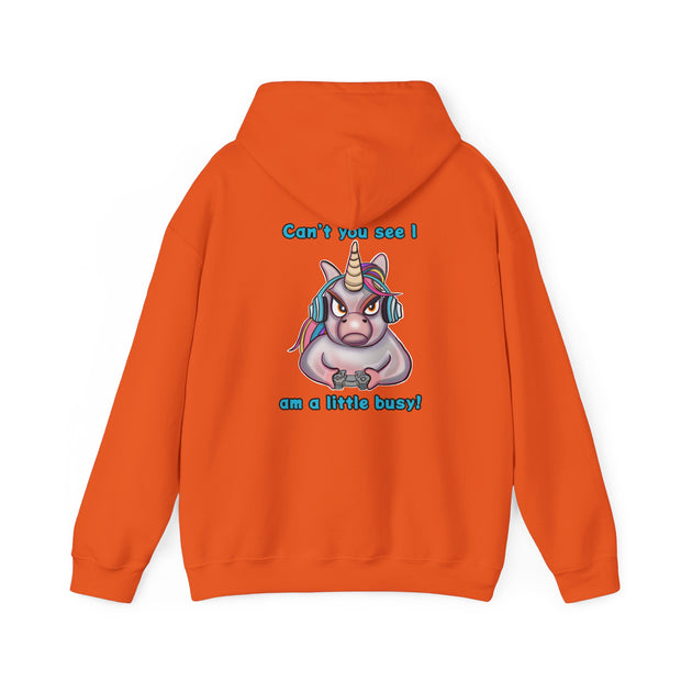 Busy Gaming Unicorn Unisex Heavy Blend™ Hooded Sweatshirt