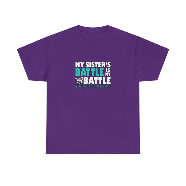 Sister Ovarian Cancer Unisex Heavy Cotton Tee