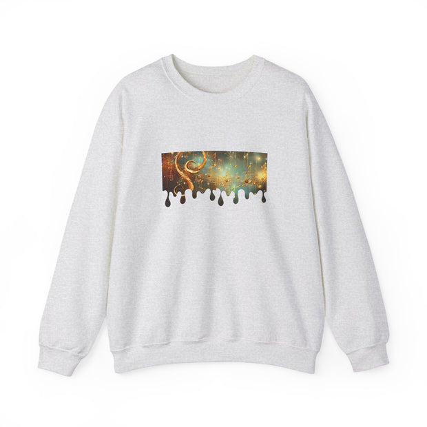 Golden Musical Notes Unisex Heavy Blend™ Crewneck Sweatshirt