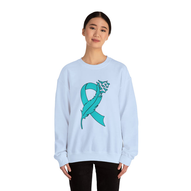 Teal Ribbon Unisex Heavy Blend™ Crewneck Sweatshirt