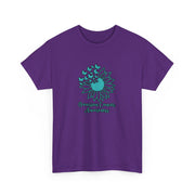 Ovarian Cancer Sunflower Unisex Heavy Cotton Tee