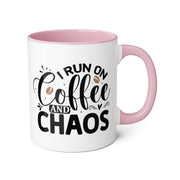 Coffee and Chaos Accent Mugs, 11oz