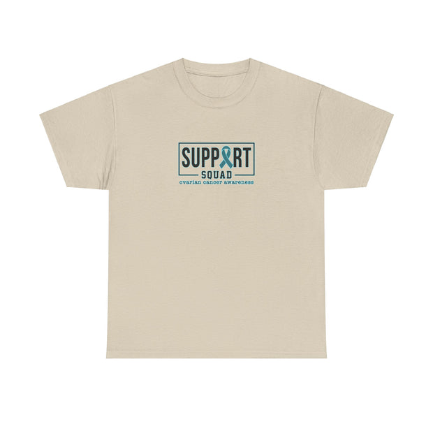 Ovarian Cancer Support Squad Unisex Heavy Cotton Tee