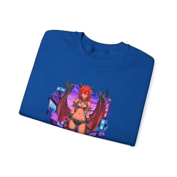 Anime Female Demon Unisex Heavy Blend™ Crewneck Sweatshirt