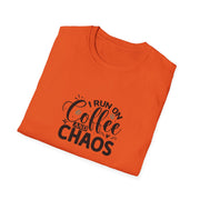 I Run on Coffee and Chaos Unisex Softstyle T-Shirt