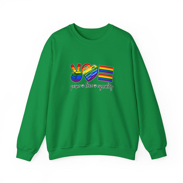 Peace Love Equality Unisex Heavy Blend™ Crewneck Sweatshirt