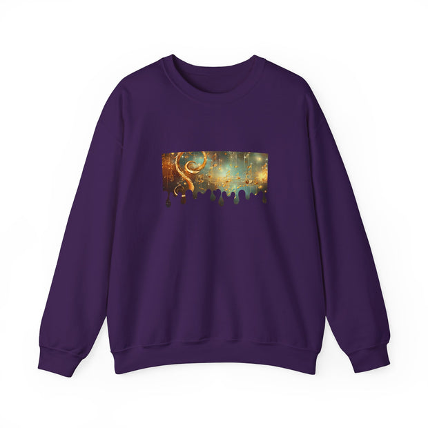 Golden Musical Notes Unisex Heavy Blend™ Crewneck Sweatshirt