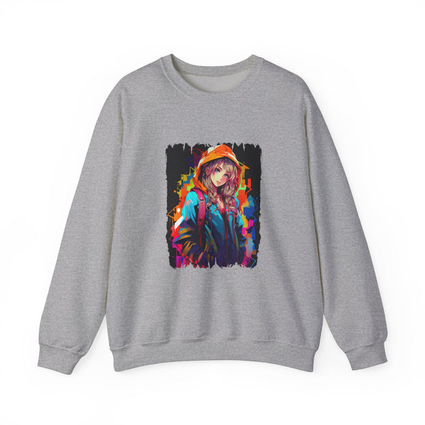 Graffiti Anime Girls Unisex Heavy Blend™ Crewneck Sweatshirt