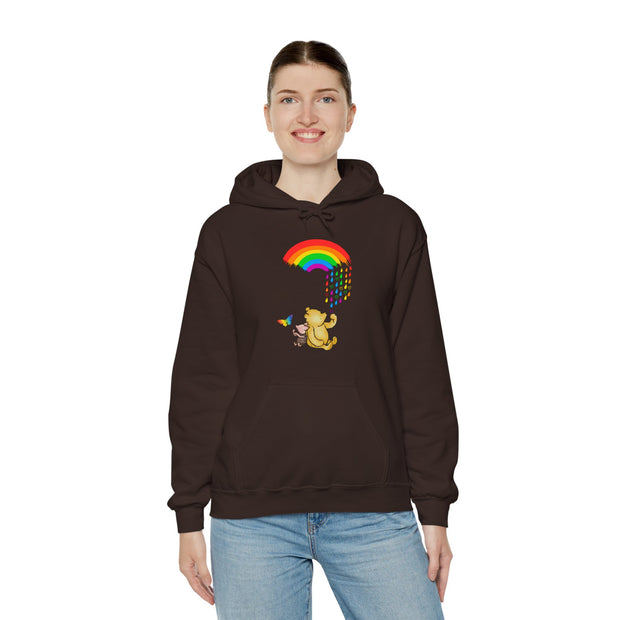 Winnie the Pooh Raining Pride Unisex Heavy Blend™ Hooded Sweatshirt