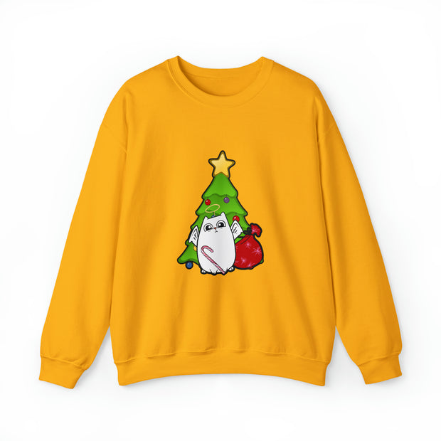 Christmas cat Unisex Heavy Blend™ Crewneck Sweatshirt