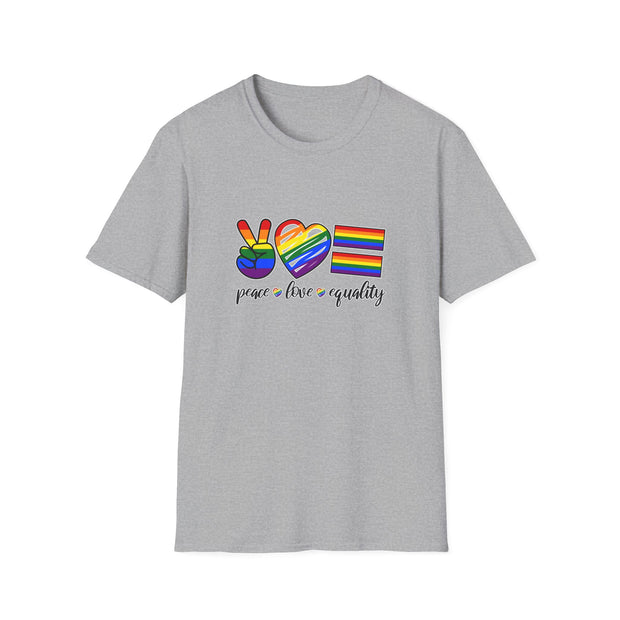 Peace Love and Equality Unisex Softstyle T-Shirt