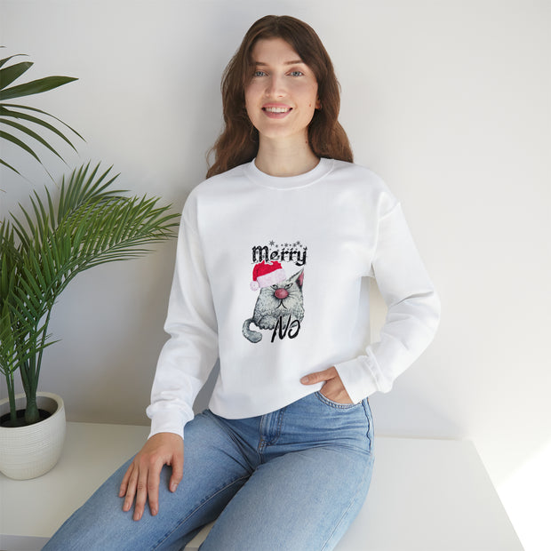 Christmas cat Unisex Heavy Blend™ Crewneck Sweatshirt