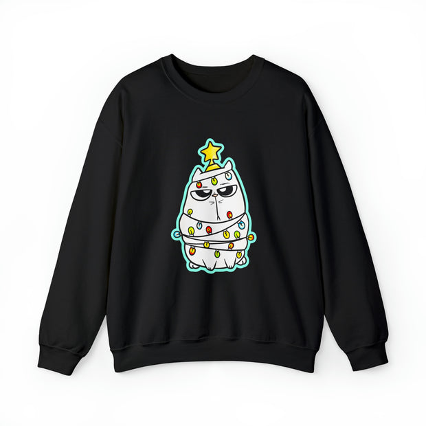 Christmas cat Unisex Heavy Blend™ Crewneck Sweatshirt