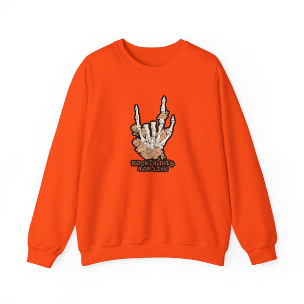 Rockin this Mom Life Unisex Heavy Blend™ Crewneck Sweatshirt