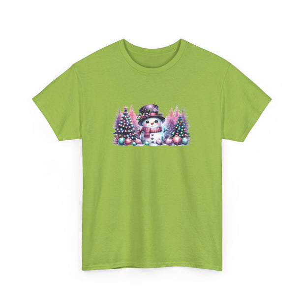 Pastel Snowman Unisex Heavy Cotton Tee