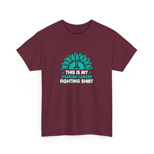 Ovarian cancer Unisex Heavy Cotton Tee