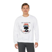 Books, Cat & Coffee Unisex Heavy Blend™ Crewneck Sweatshirt