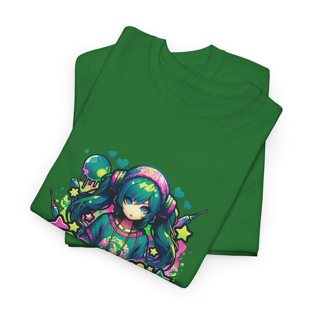 Graffiti Anime Girls Unisex Heavy Cotton Tee
