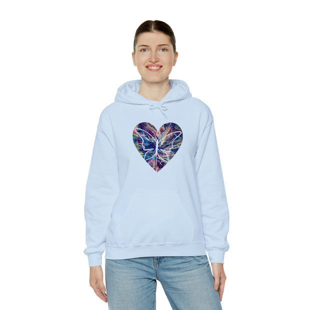 Heart Butterfly Unisex Heavy Blend™ Hooded Sweatshirt