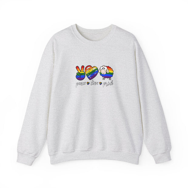 Peace Love Pride Unisex Heavy Blend™ Crewneck Sweatshirt