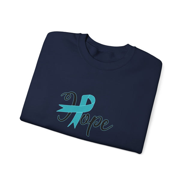 Ovarian Cancer Hope Unisex Heavy Blend™ Crewneck Sweatshirt