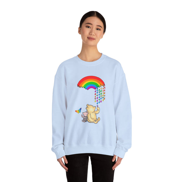 Winnie the Pooh Raining Pride Unisex Heavy Blend™ Crewneck Sweatshirt
