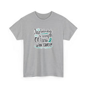 Ovarian Cancer Unisex Heavy Cotton Tee