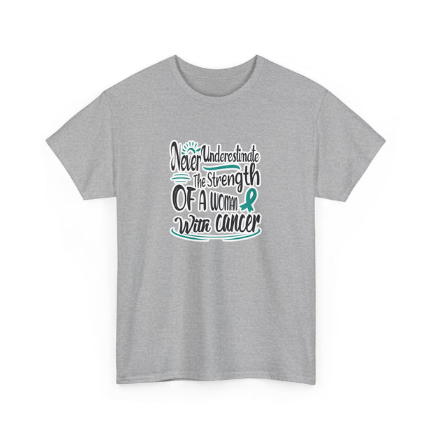 Ovarian Cancer Unisex Heavy Cotton Tee