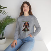 Funny Coffee Dog Unisex Heavy Blend™ Crewneck Sweatshirt