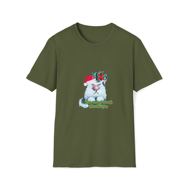 Christmas cat Unisex Softstyle T-Shirt
