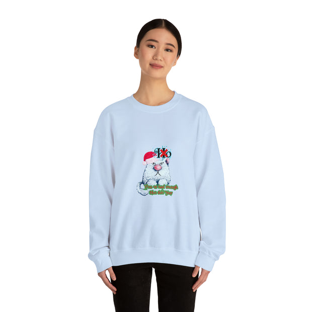 Christmas cat Unisex Heavy Blend™ Crewneck Sweatshirt