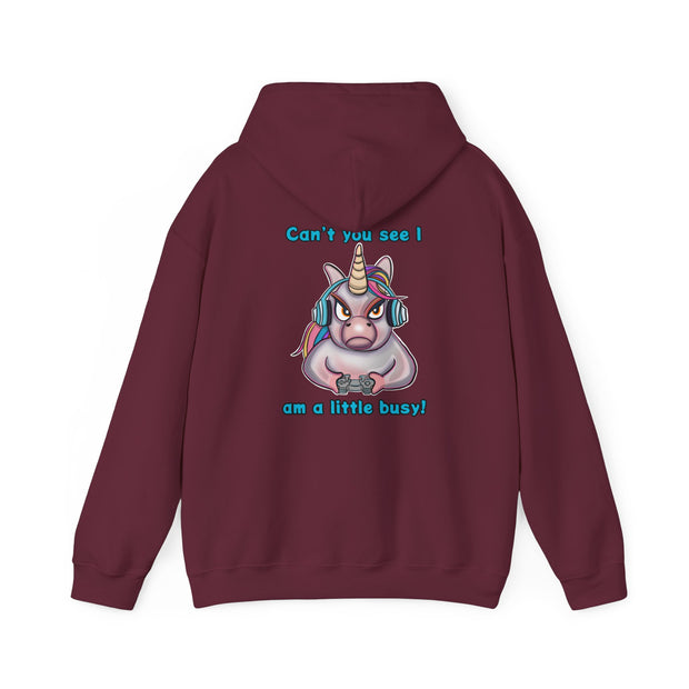 Busy Gaming Unicorn Unisex Heavy Blend™ Hooded Sweatshirt