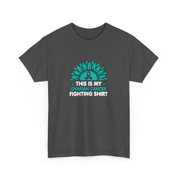 Ovarian cancer Unisex Heavy Cotton Tee